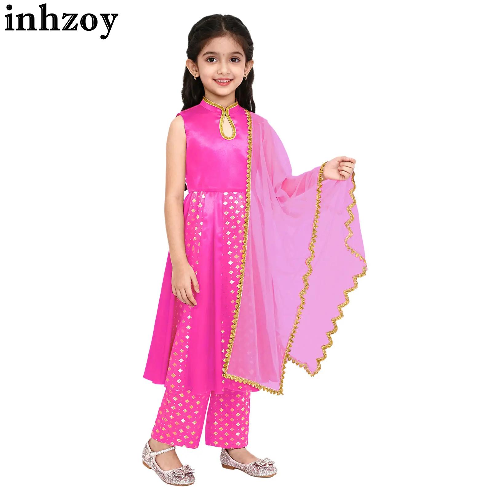 Fashion Ethnic Indian Clothing - بدلة سالوار عرقية هندية للأطفال البنات