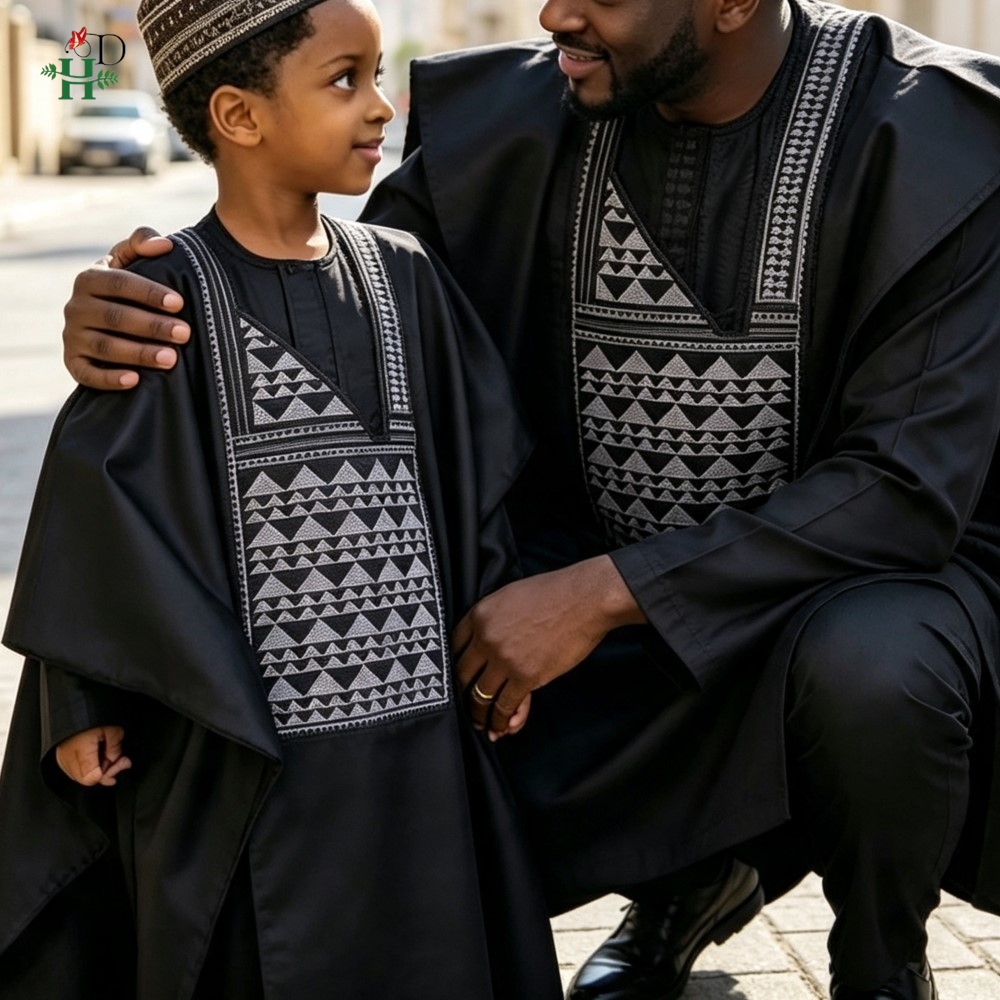 Boubou Men Africa - ملابس الأب والابن، فساتين تركية بأسعار