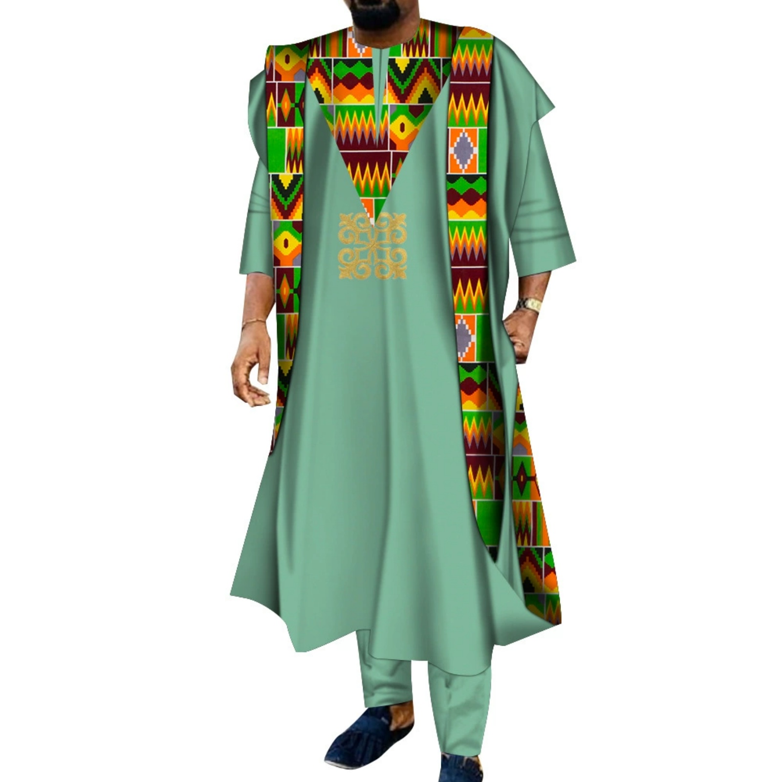 بدلة رجالية أفريقية مطرزة من 3 - مراجعة Boubou Men Africa وسعره