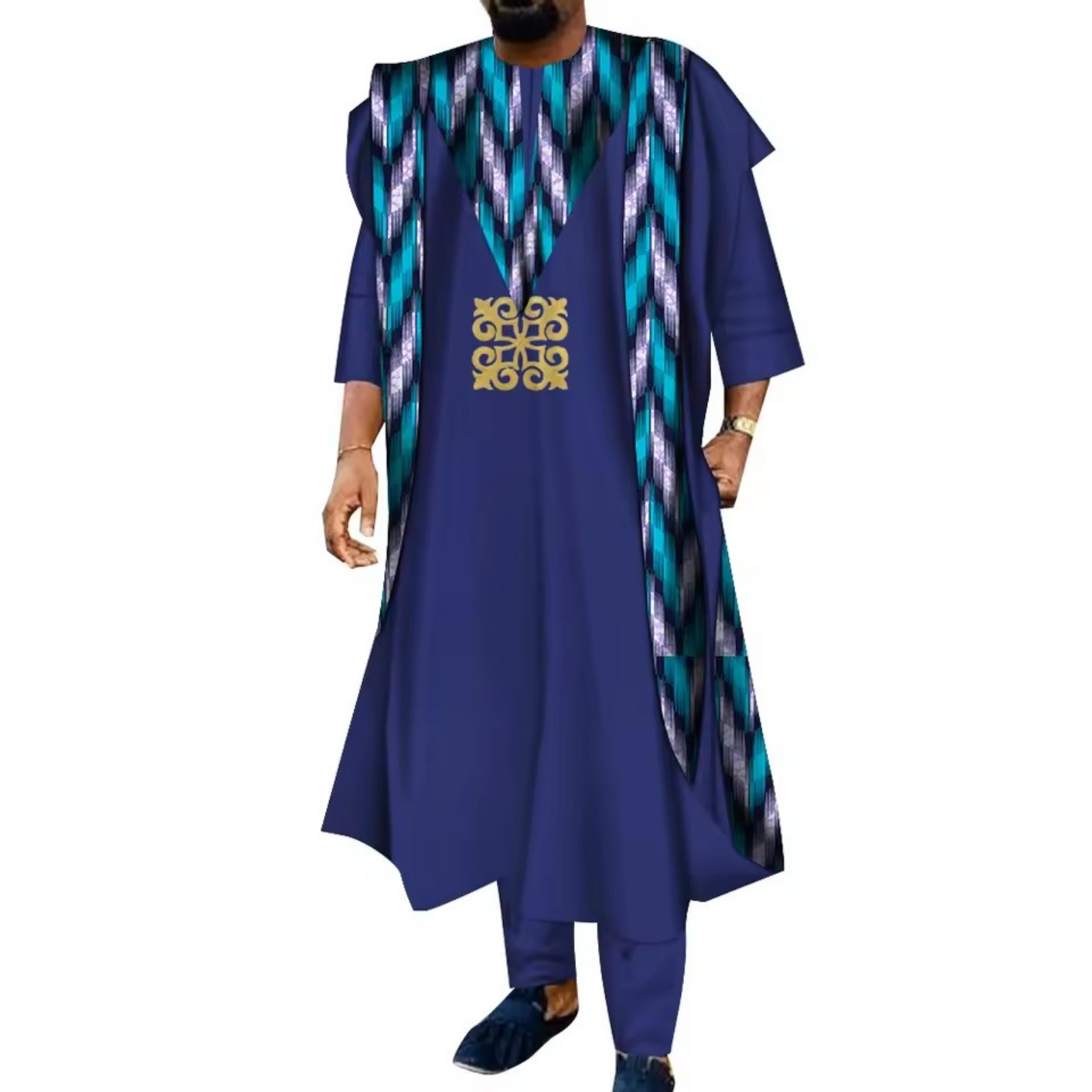 بدلة رجالية أفريقية مطرزة من 3 - مراجعة Boubou Men Africa وسعره