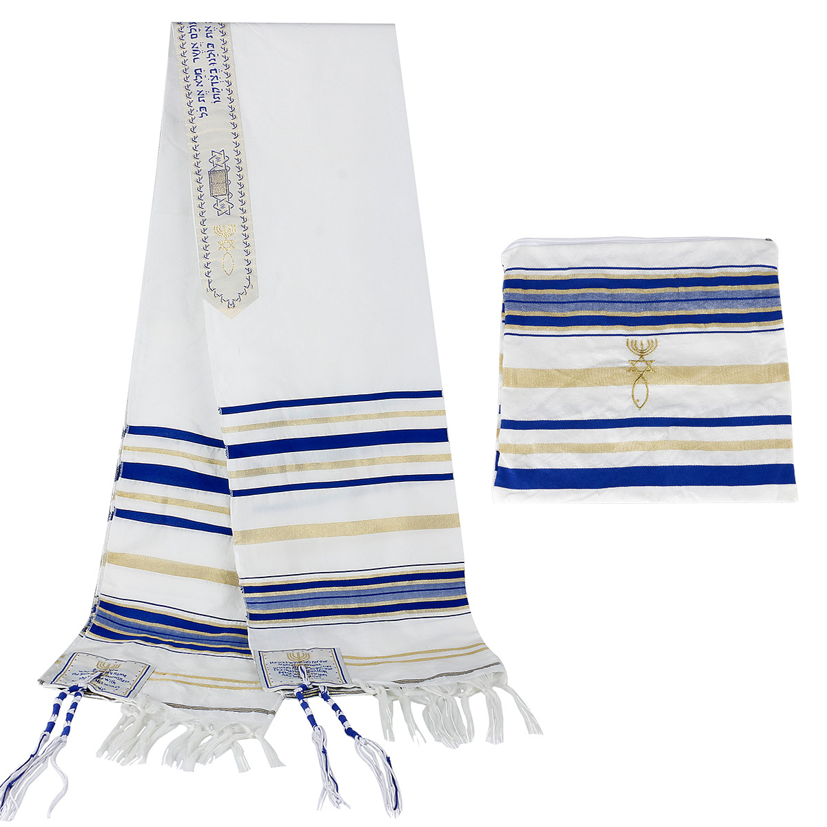 شال صلاة يهودي إسرائيلي (تاليت - مراجعة Ethnic Fabric وسعره