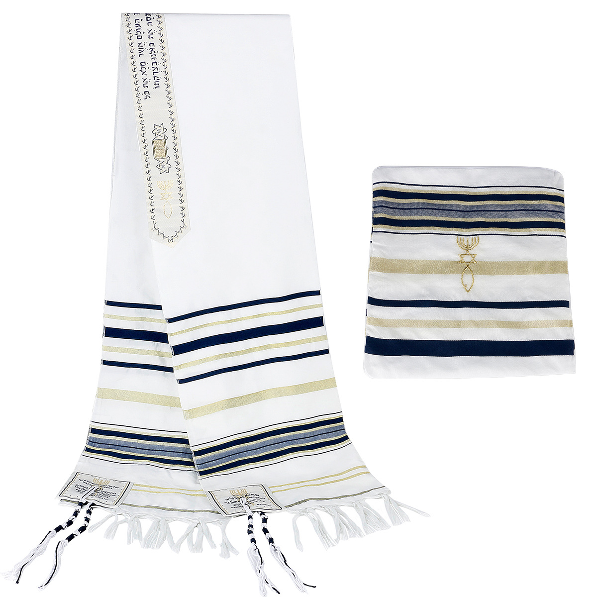شال صلاة يهودي إسرائيلي (تاليت - مراجعة Ethnic Fabric وسعره