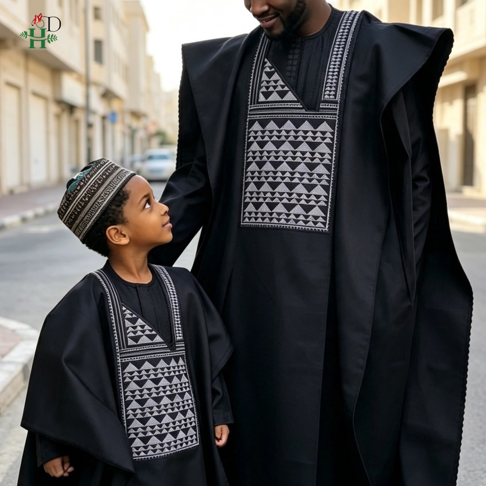 ملابس الأب والابن، فساتين تركي - مراجعة Boubou Men Africa وسعره