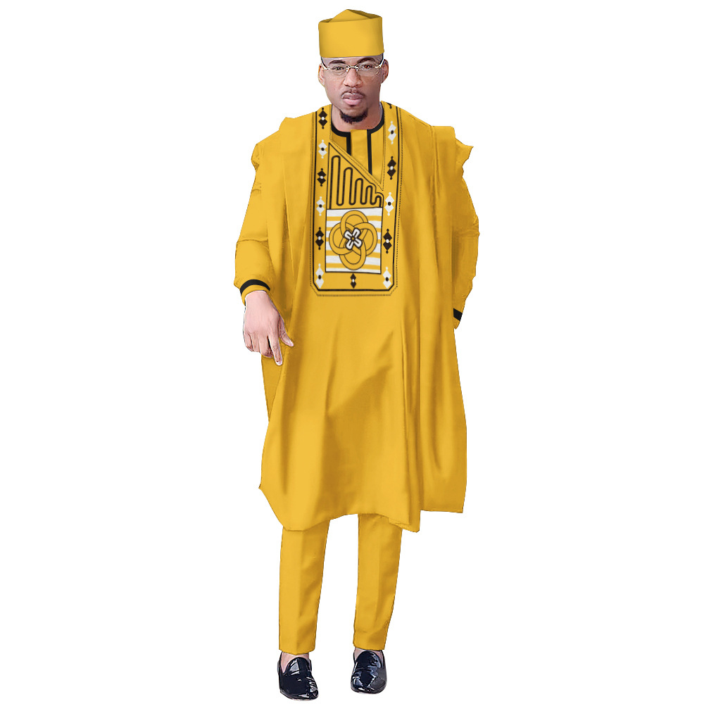 طقم ملابس تقليدية من 4 قطع (قم - مراجعة Boubou Men Africa وسعره