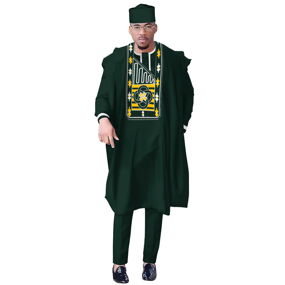 طقم ملابس تقليدية من 4 قطع (قم - مراجعة Boubou Men Africa وسعره